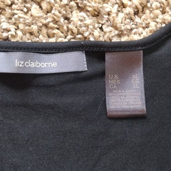 Set of Three Liz Claiborne Tops, Women's Size XL- 2 Black Tanks and 1 Pink Tee - Picture 10 of 16
